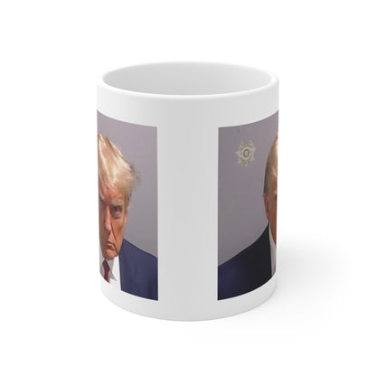 The Georgia Trump Mugshot Picture Mug Ceramic Mug 11oz - Funny Gift Trump Booking Photo Georgia Trump Mugshot Mug Trump Picture Trump