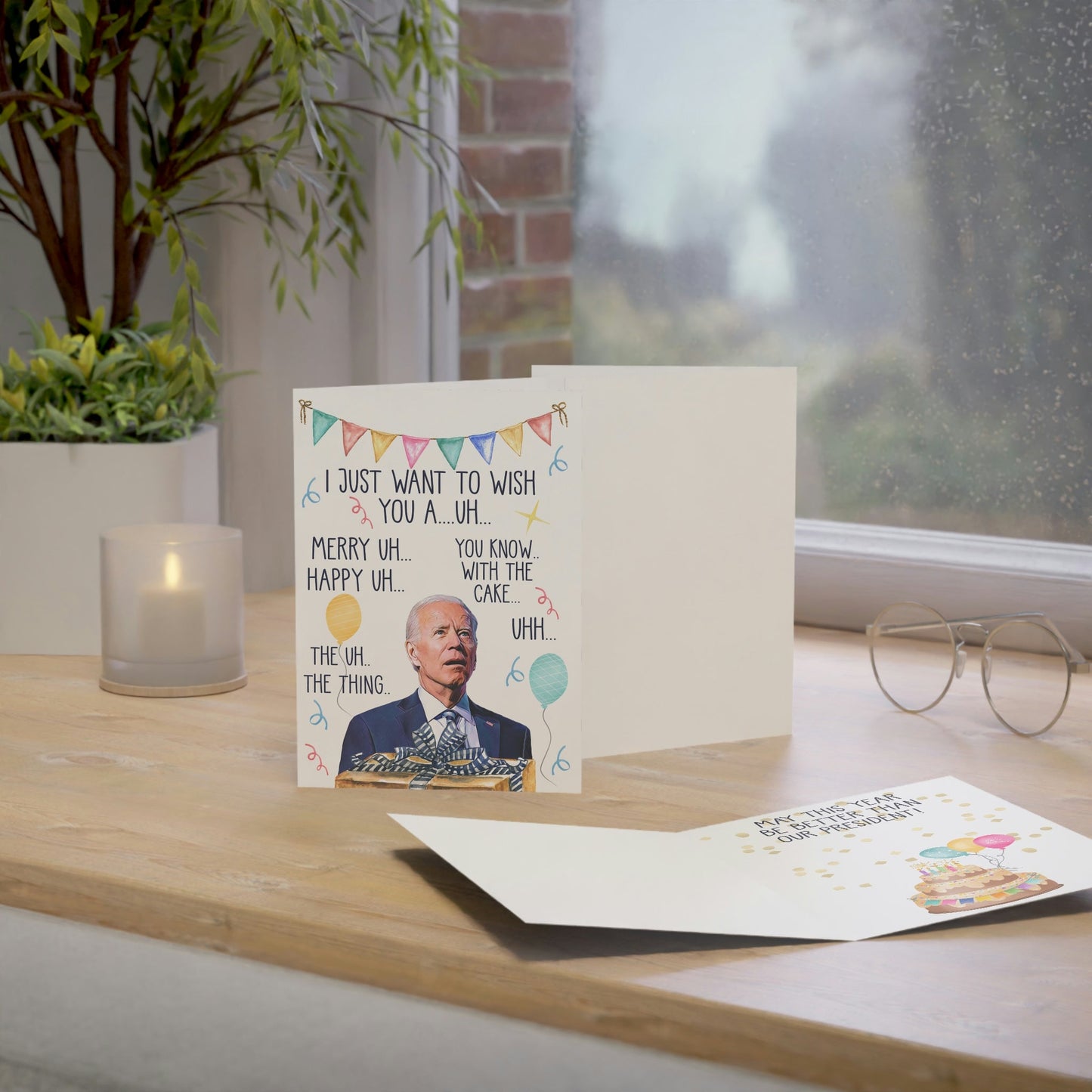 Hilarious Confused Biden Birthday Cards - Confused Birthday Merry Uh Happy Uhh