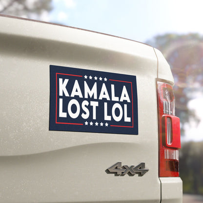 Kamala Lost LOL, Trump Magnet, Durable Vinyl Weatherproof Magnet, Trump Bumper Magnet, Trump Car Bumper, Trump Get Over It, Trump Gift