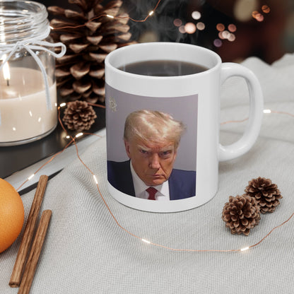 The Georgia Trump Mugshot Picture Mug Ceramic Mug 11oz - Funny Gift Trump Booking Photo Georgia Trump Mugshot Mug Trump Picture Trump