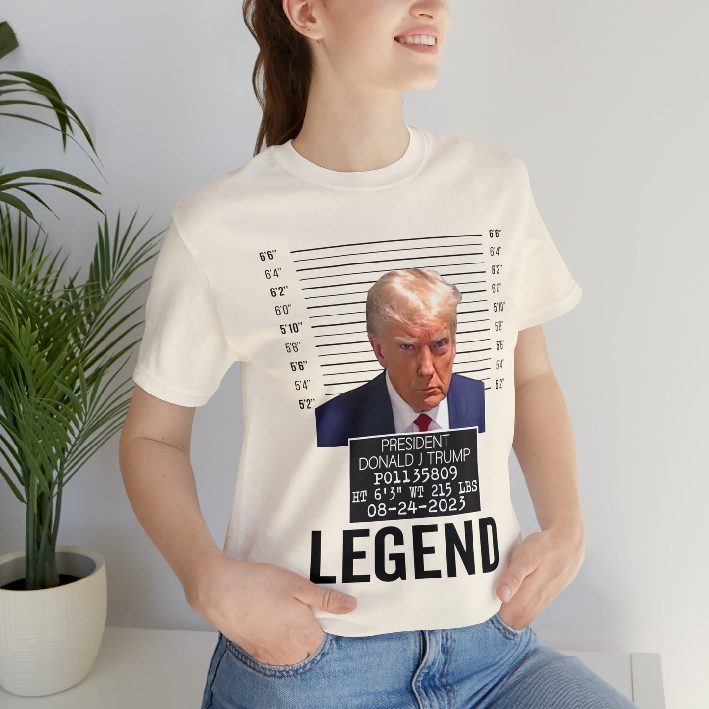 The Georgia Trump Mugshot Shirt Bella Canvas 3001 Unisex T-Shirt Trump Mugshot Trump Georgia Trump Legend