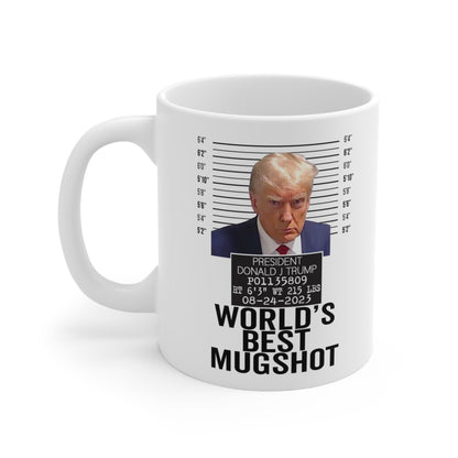 Trump Best Mugshot Mug Never Surrender Georgia Trump Mugshot Picture Mug Ceramic Mug 11oz - Funny Gift Trump Booking Photo Georgia Pro Trump