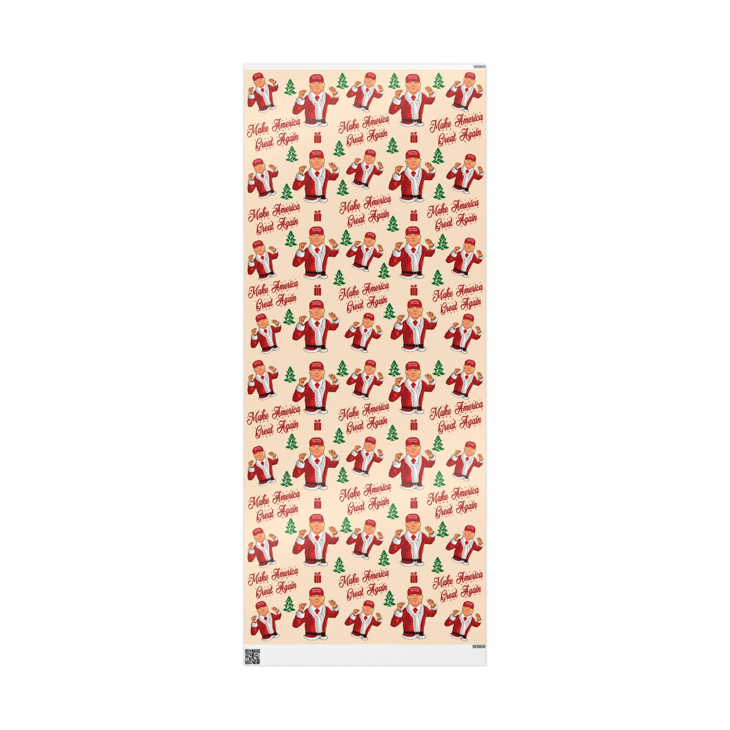 Funny MAGA Trump Christmas Wrapping Paper for Gifts - Make America Great Again Gift - Joe Let's Go Brandon Funny Santa Trump Wrapping Paper