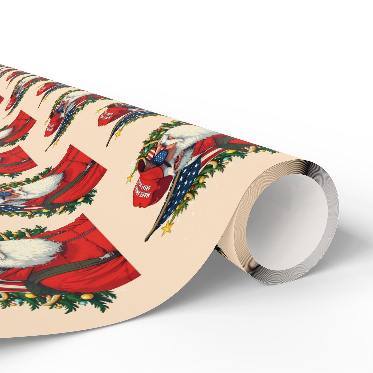 Santa MAGA Hat Christmas, Christmas Trump Gift Wrap, Trump Wrapping Paper for Gifts, Maga Gift Wrap Christmas Trump 2024, Trump Won Again