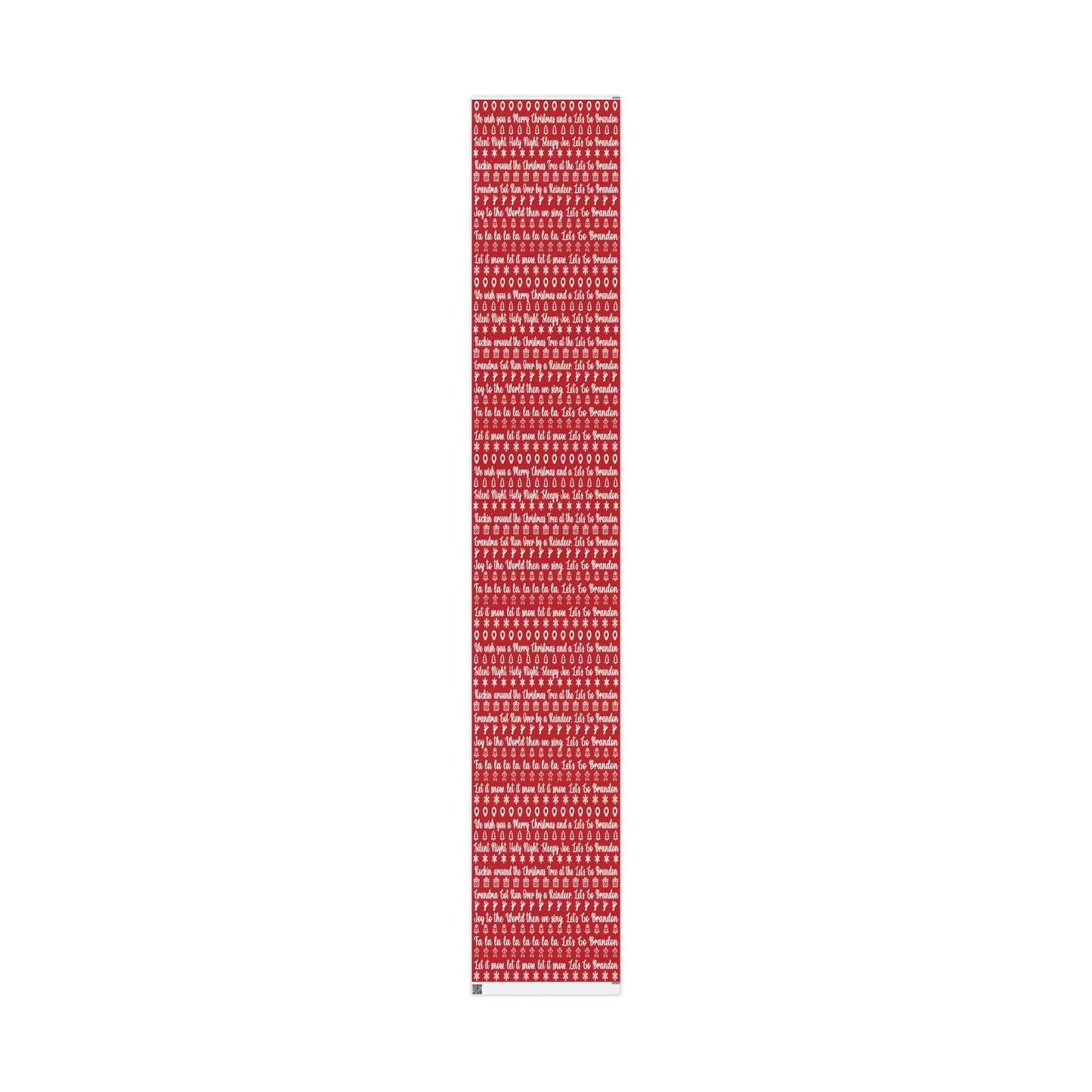 Funny Let's Go Brandon Christmas Gift Wrap Red - Brandon Gift Wrap - Funny Trump Christmas Songs Red Christmas Wrap - Great Funny Surprise