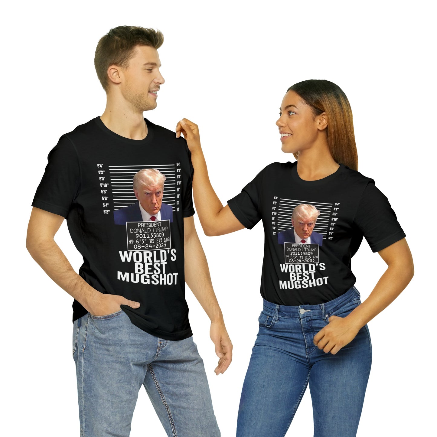 The World's Best Mugshot Trump Shirt Bella Canvas 3001 Unisex T-Shirt Trump Mugshot Trump Georgia Trump