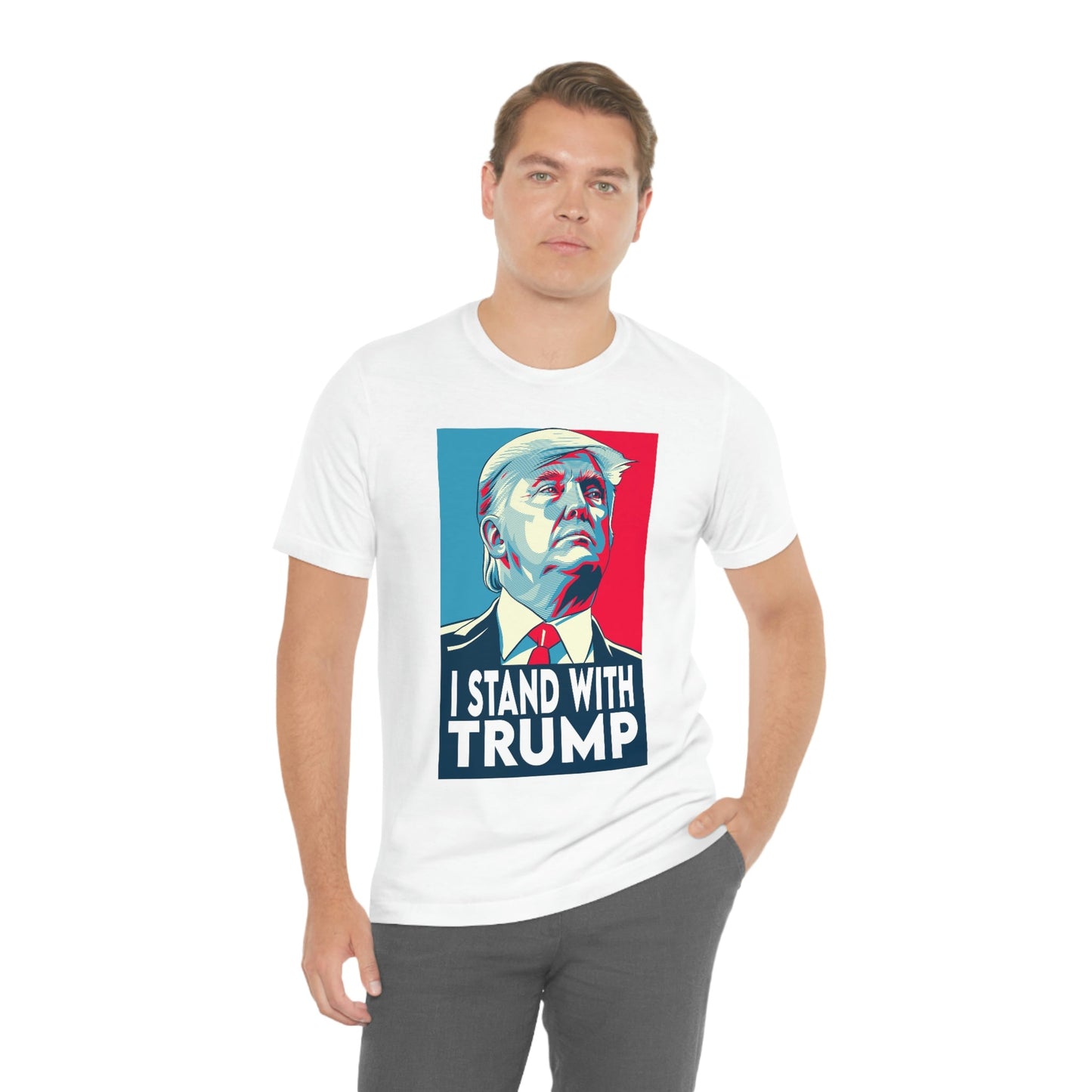 I Stand With Trump Shirt Unisex Bella Canvas Pro Trump Shirt Trump Arrested Trump Arraignment Trump Mugshot MAGA Trump 2024 Let's Go Brandon