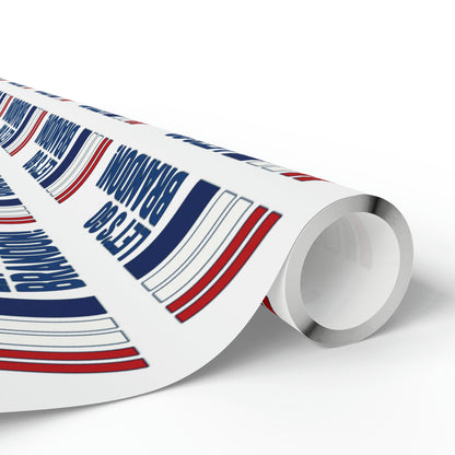 Let's GO Brandon Racing Style USA Wrapping Paper for Gifts - Trump Christmas Let's Go Brandon Biden Trump 2024 Wrapping Paper Trump lgb MAGA