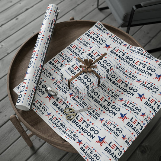 Let's Go Brandon Style USA Wrapping Paper for Gifts - Trump Maga Let's Go Brandon Biden Trump 2024 Wrapping Paper Trump Christmas Gift Wrap