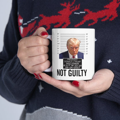 The Georgia Trump Mugshot Picture Mug Ceramic Mug 11oz - Funny Gift Trump Booking Photo Georgia Trump Mugshot Mug Pro Trump Not Guilty Mug