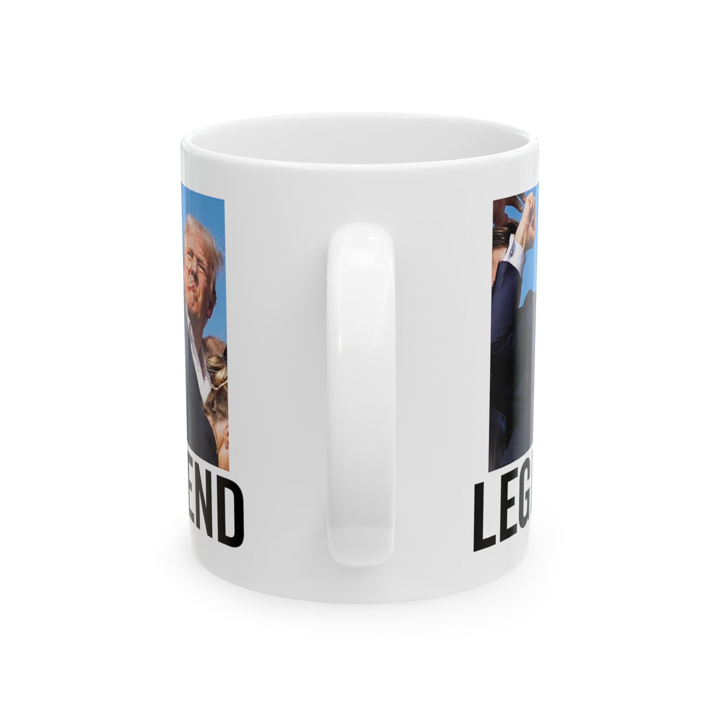 Trump Shot Rally Mug, Best Trump Mug Gift Never SurrenderMug Ceramic Mug 11oz - Trump Gift Mug Trump Christmas Trump Legend 2024 Rally