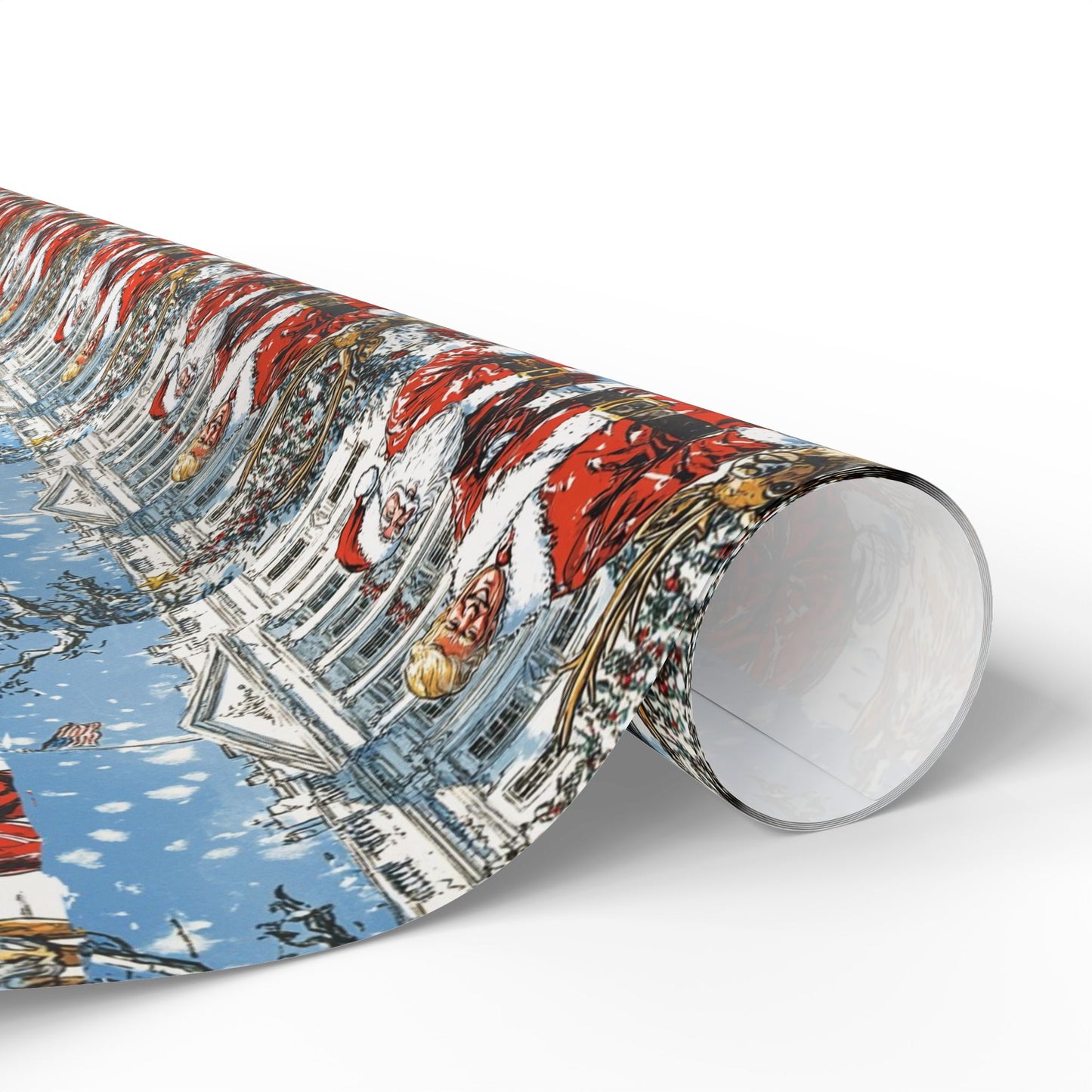 Vintage Style Trump and Santa, Christmas Trump Gift Wrap, Trump Wrapping Paper for Gifts, Maga Gift Wrap Christmas Trump 2024, Trump Won