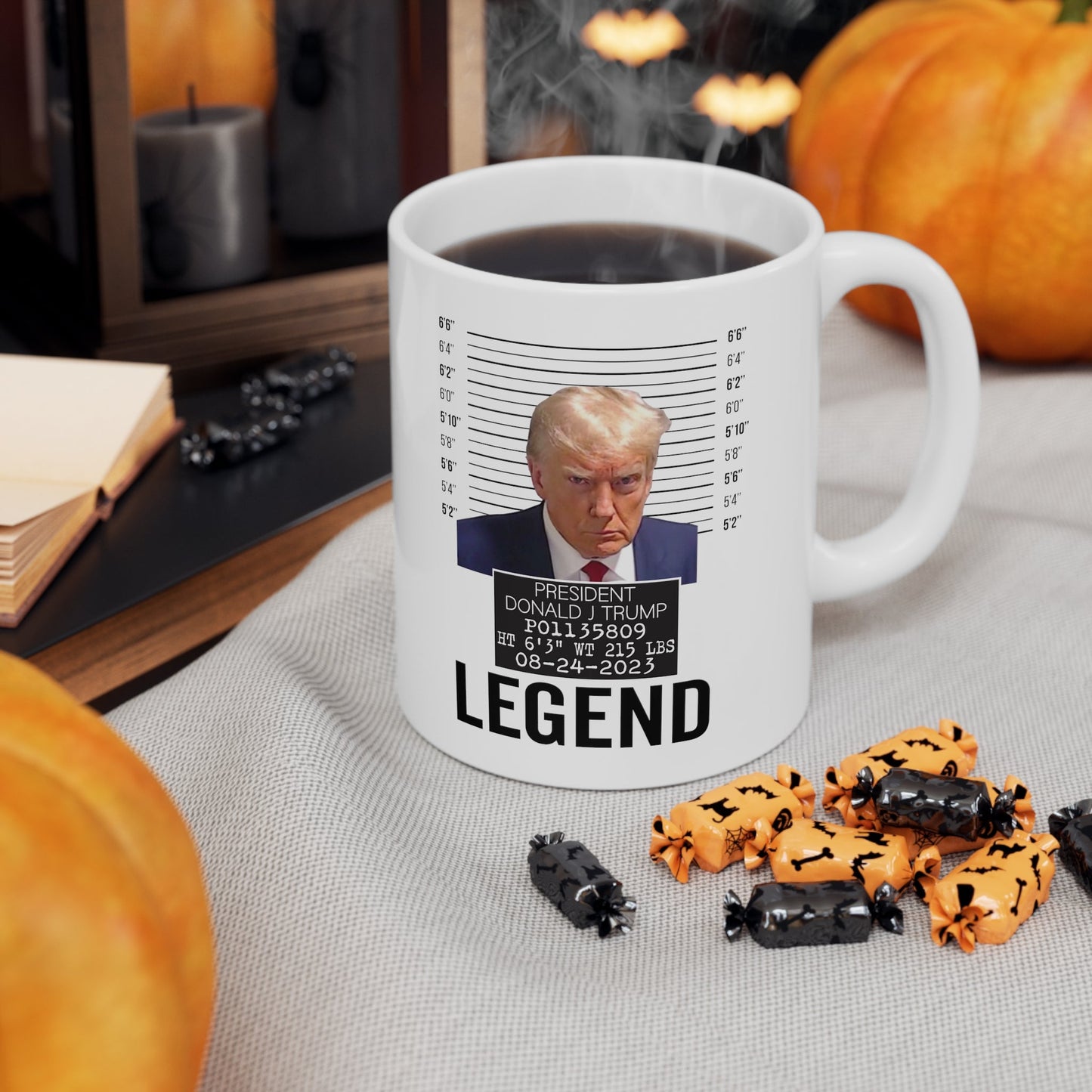 The Georgia Trump Mugshot Picture Mug Ceramic Mug 11oz - Funny Gift Trump Booking Photo Georgia Trump Mugshot Mug Trump Legend Pic Mug