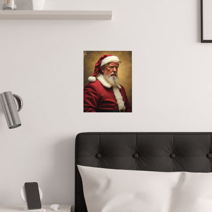 Santa Trump Poster, Trump Wall Art Poster, Satin Poster (210gsm), Gorgeous Art Style Poster of Trump as Santa, Great Trump Gift