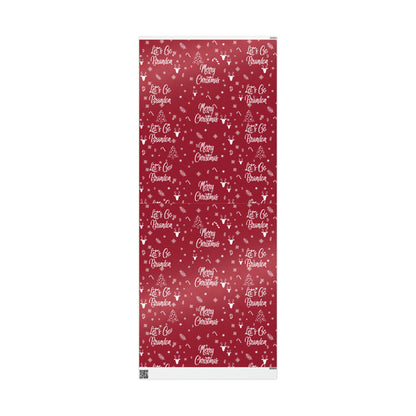 Red Christmas Gift Trump Wrapping Paper Trump Christmas Gift Let's Go Brandon Gift Wrap - Brandon Wrapping Paper Merry Christmas