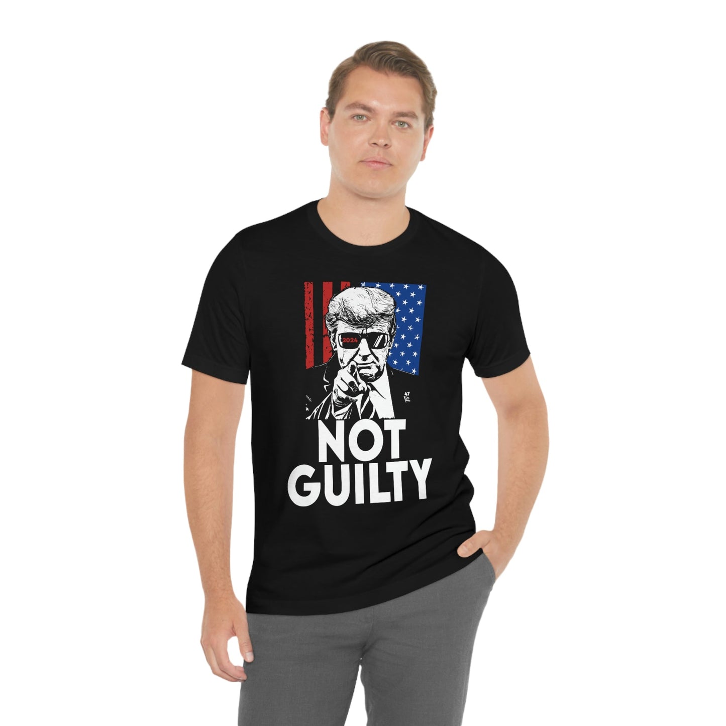 Stand With Trump Not Guilty Shirt Unisex Bella Canvas Pro Trump Shirt Trump Arrested Trump Arraignment Trump Mugshot MAGA Trump 2024 FJB