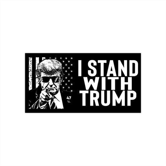 I Stand With Trump Bumper Sticker Pro Trump Bumper Vinyl Waterproof Car Bumper Sticker Trump Not Guilty Trump 2024 Maga Trump Bumper