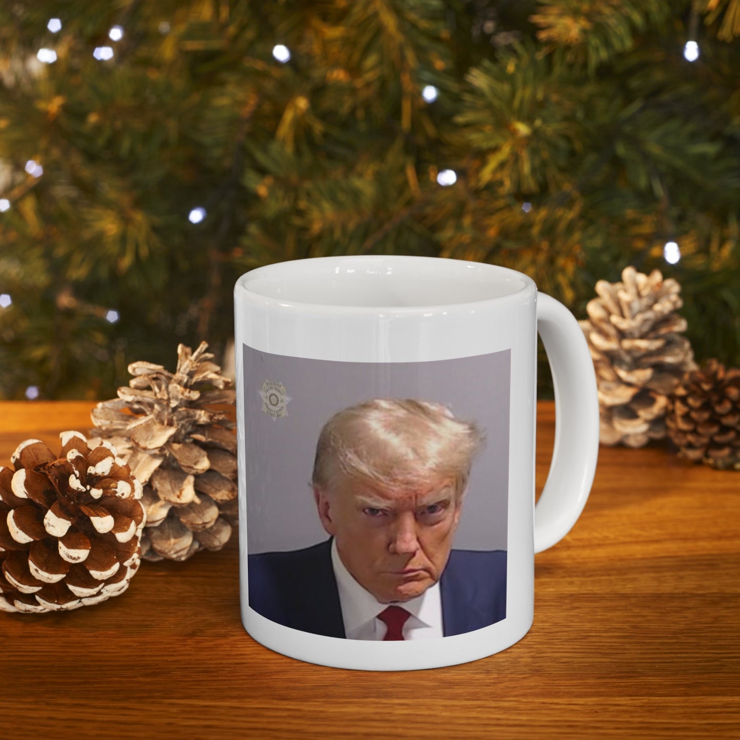 The Georgia Trump Mugshot Picture Mug Ceramic Mug 11oz - Funny Gift Trump Booking Photo Georgia Trump Mugshot Mug Trump Picture Trump