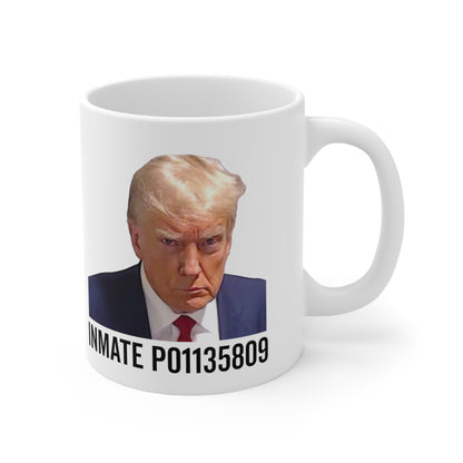 Trump Best Mugshot Mug Never Surrender Georgia Trump Inmate Number P01135809 Mugshot Mug Ceramic Mug 11oz - Trump Gift Mug Trump Christmas