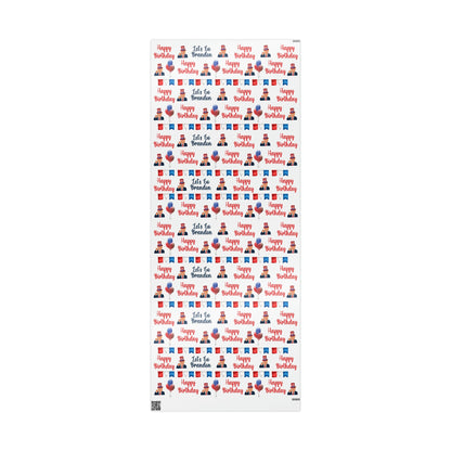 Top Trump Birthday Wrapping Paper for Gifts - Trump Maga Gift - Funny Let's Go Brandon Biden Trump Funny Wrapping Paper for Birthday Gifts