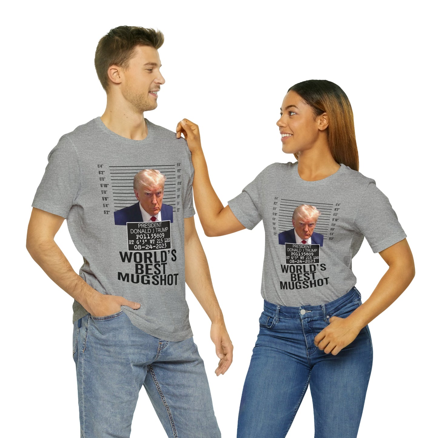 The World's Best Mugshot Trump Shirt Bella Canvas 3001 Unisex T-Shirt Trump Mugshot Trump Georgia Trump