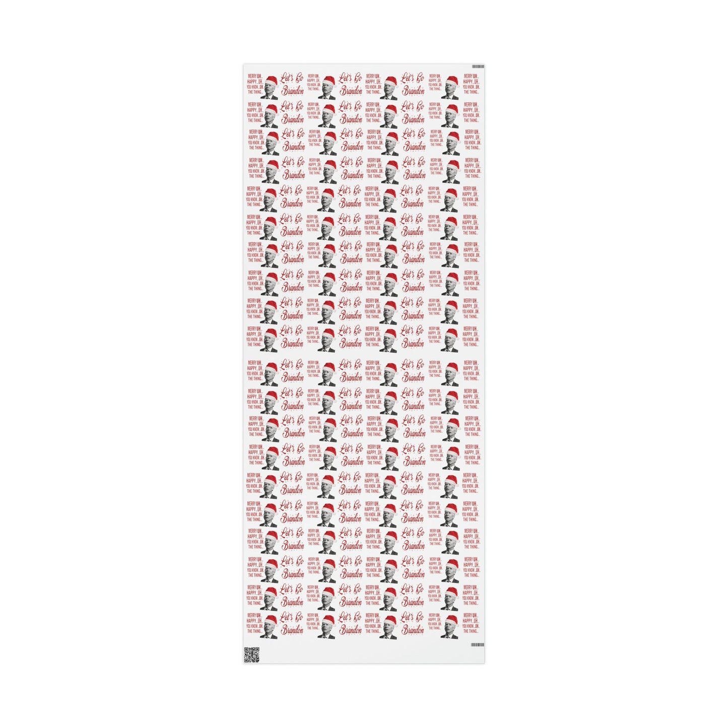 Funny Confused Biden Trump Christmas Wrapping Paper for Gifts - Make America Great Again Gift - Let's Go Brandon Pro Trump Wrapping Paper