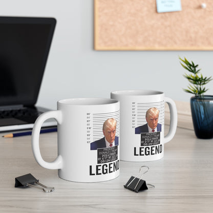 The Georgia Trump Mugshot Picture Mug Ceramic Mug 11oz - Funny Gift Trump Booking Photo Georgia Trump Mugshot Mug Trump Legend Pic Mug