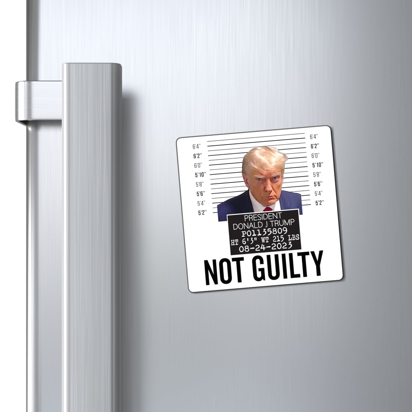 Not Guilty Trump Magnet Georgia Mugshot Trump Mugshot Magnet - Trump Magnet Trump MAGA Trump Georgia Pro Trump President Trump Gift