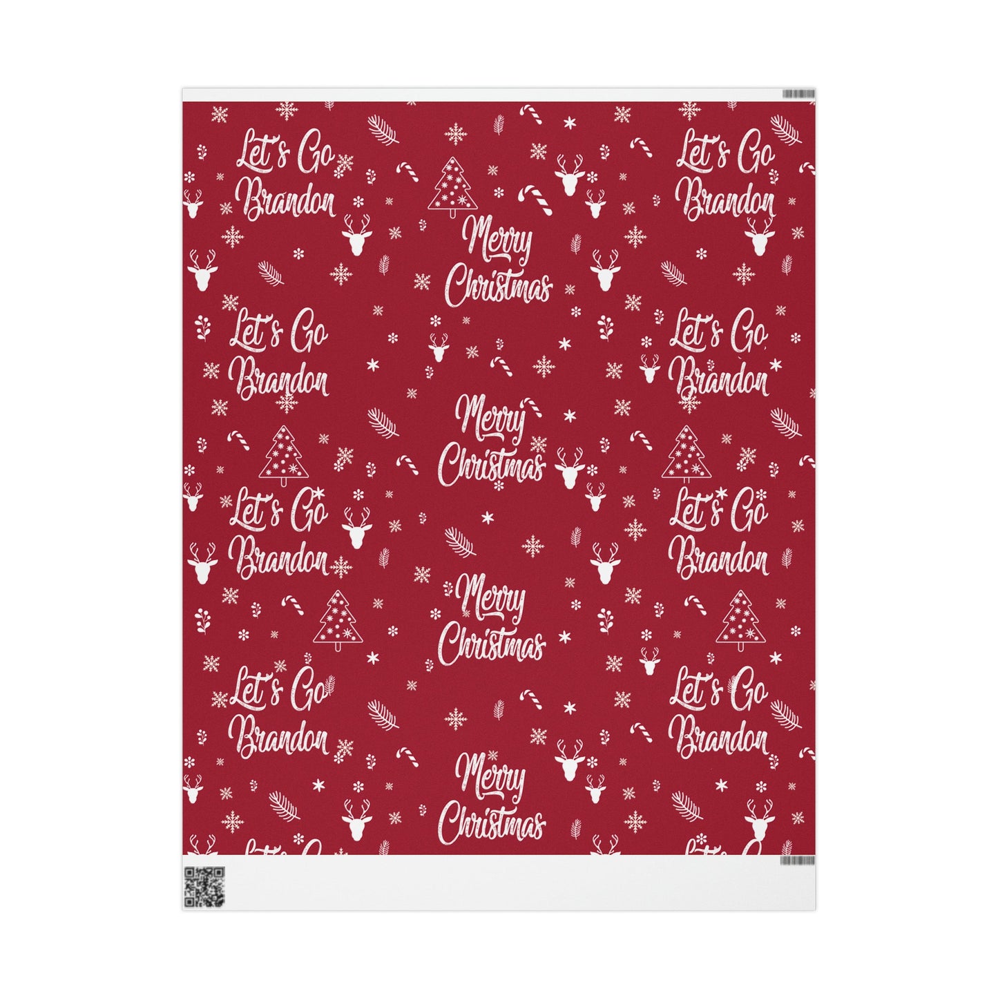 Red Christmas Gift Trump Wrapping Paper Trump Christmas Gift Let's Go Brandon Gift Wrap - Brandon Wrapping Paper Merry Christmas