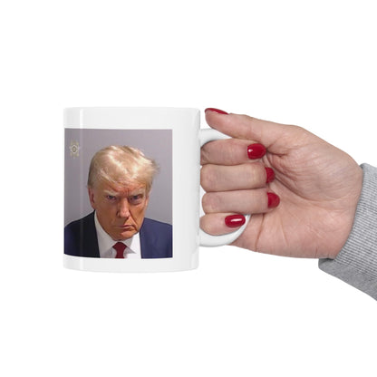 The Georgia Trump Mugshot Picture Mug Ceramic Mug 11oz - Funny Gift Trump Booking Photo Georgia Trump Mugshot Mug Trump Picture Trump