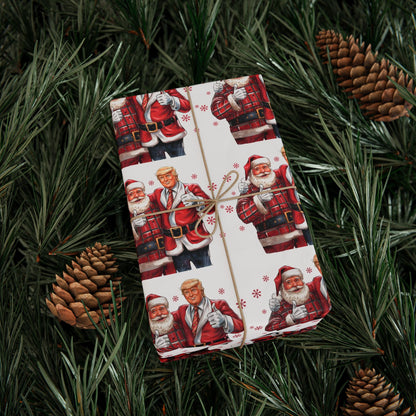 Trump Santa Christmas, Christmas Trump Gift Wrap,  Trump Wrapping Paper for Gifts, Maga Gift Wrap Christmas Trump 2024, Santa Trump Gifts