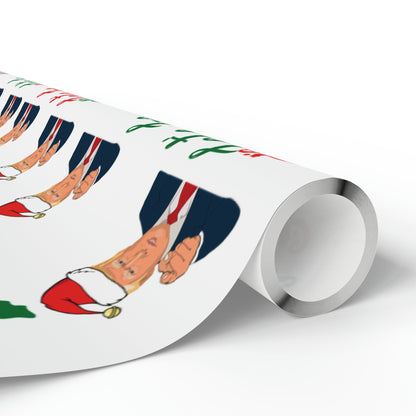 Top Trump Christmas Wrapping Paper for Gifts - Trump Maga Gift - Funny Let's Go Brandon Biden Trump Wrapping Paper Santa Trump Brandon Gift