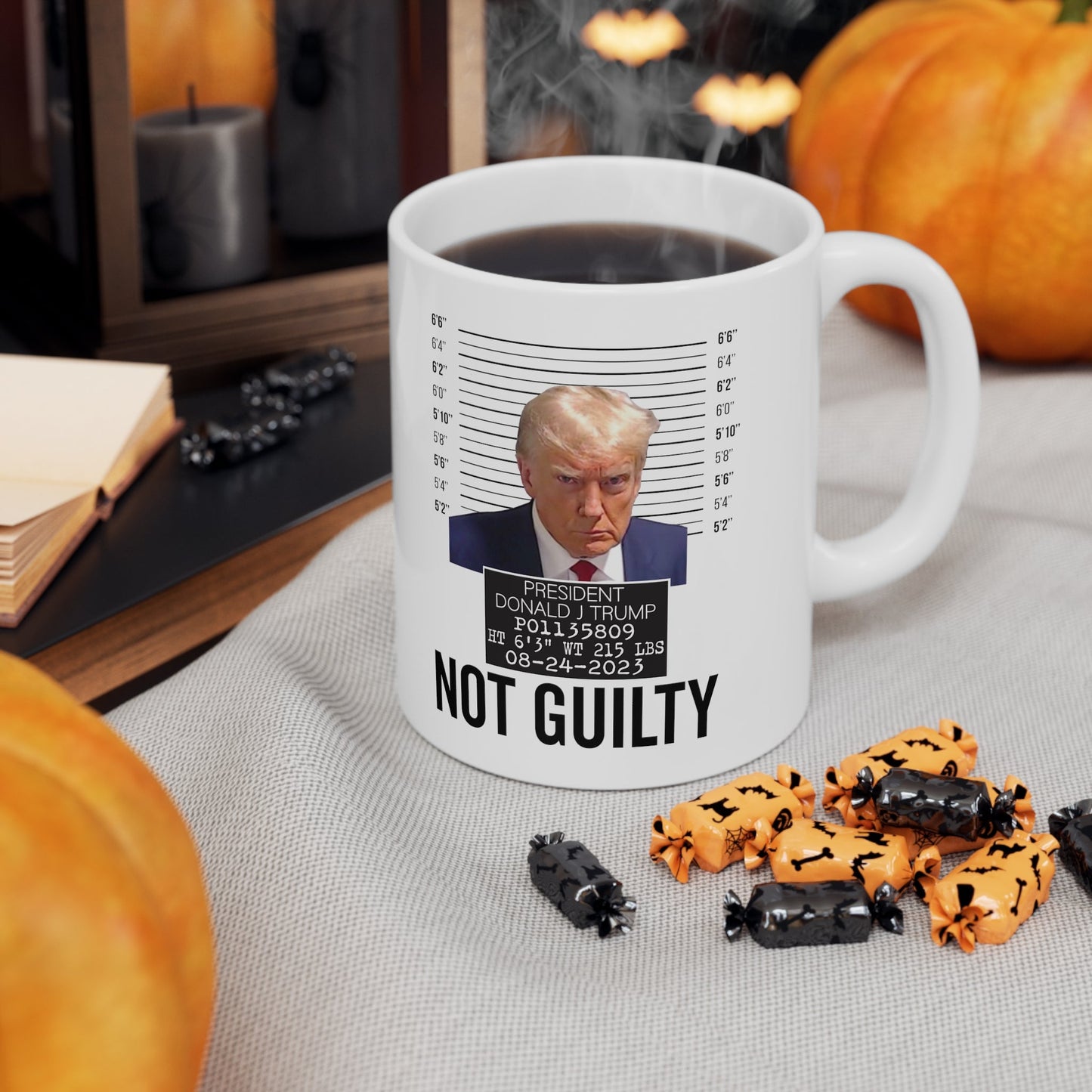 The Georgia Trump Mugshot Picture Mug Ceramic Mug 11oz - Funny Gift Trump Booking Photo Georgia Trump Mugshot Mug Pro Trump Not Guilty Mug