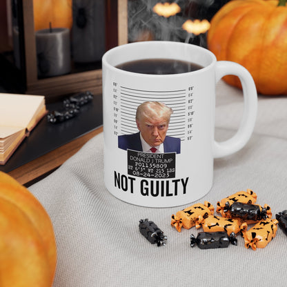 The Georgia Trump Mugshot Picture Mug Ceramic Mug 11oz - Funny Gift Trump Booking Photo Georgia Trump Mugshot Mug Pro Trump Not Guilty Mug