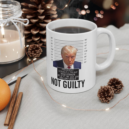 The Georgia Trump Mugshot Picture Mug Ceramic Mug 11oz - Funny Gift Trump Booking Photo Georgia Trump Mugshot Mug Pro Trump Not Guilty Mug