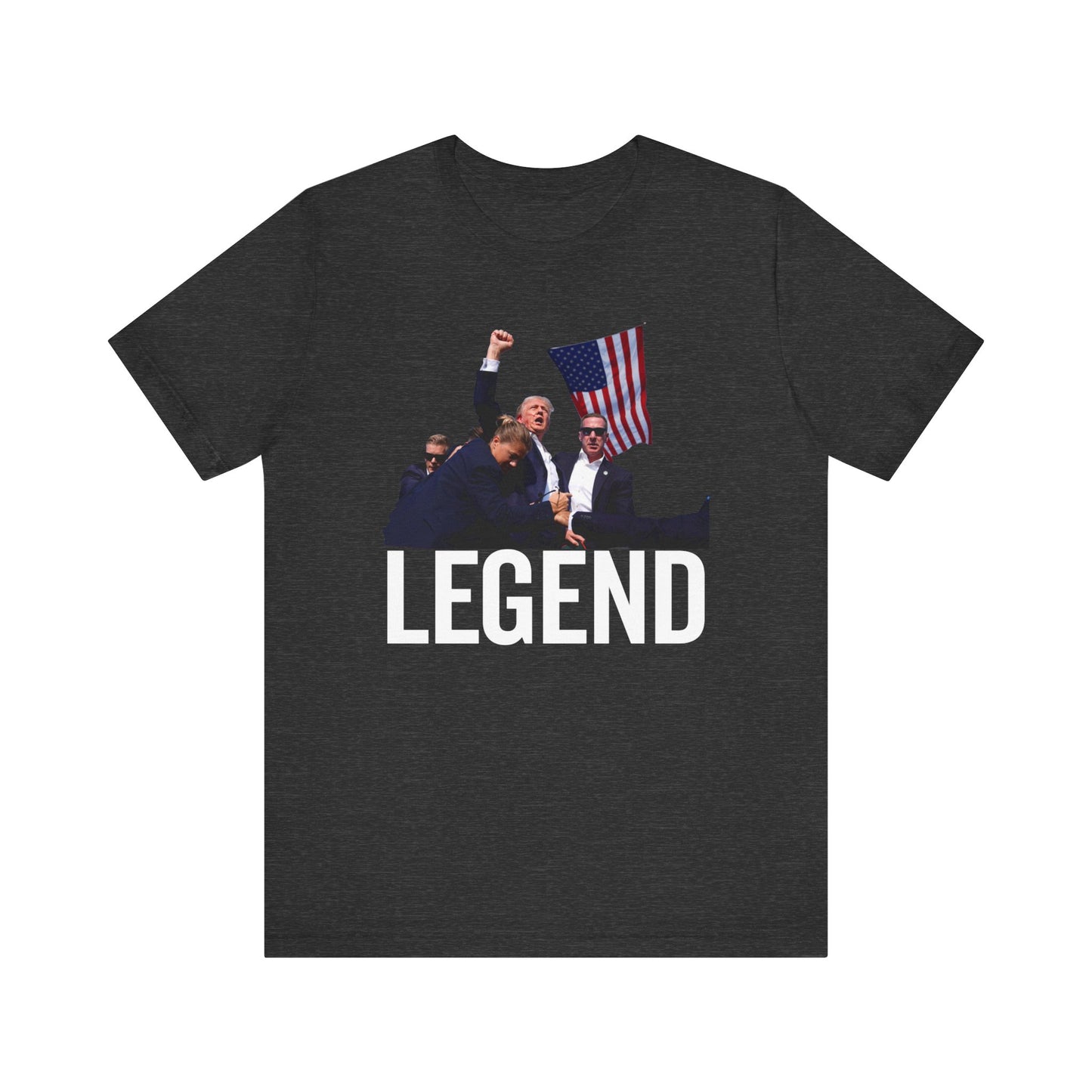 Trump Legend Shot Picture Shirt Bella Canvas 3001 Unisex T-Shirt Vote Trump King Trump Fist Photo Pro Trump Never Surrender Shirt 2024