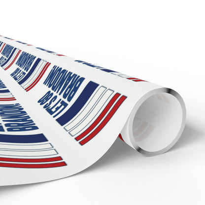 Let's GO Brandon Racing Style USA Wrapping Paper for Gifts - Trump Christmas Let's Go Brandon Biden Trump 2024 Wrapping Paper Trump lgb MAGA