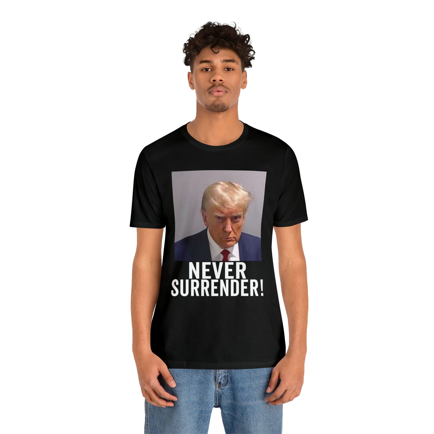 Georgia Trump Mugshot Shirt Bella Canvas 3001 Unisex T-Shirt Trump Mugshot Trump Georgia Trump Never Shirt