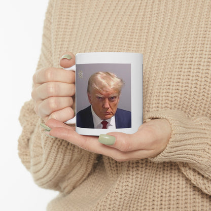 The Georgia Trump Mugshot Picture Mug Ceramic Mug 11oz - Funny Gift Trump Booking Photo Georgia Trump Mugshot Mug Trump Picture Trump