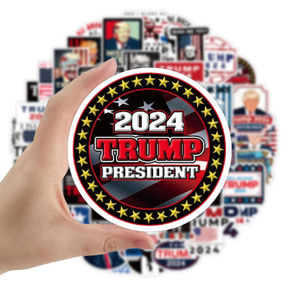 Trump 2024 Sticker Sets - Expressive Designs in Sets of 10, 30, 50, 100