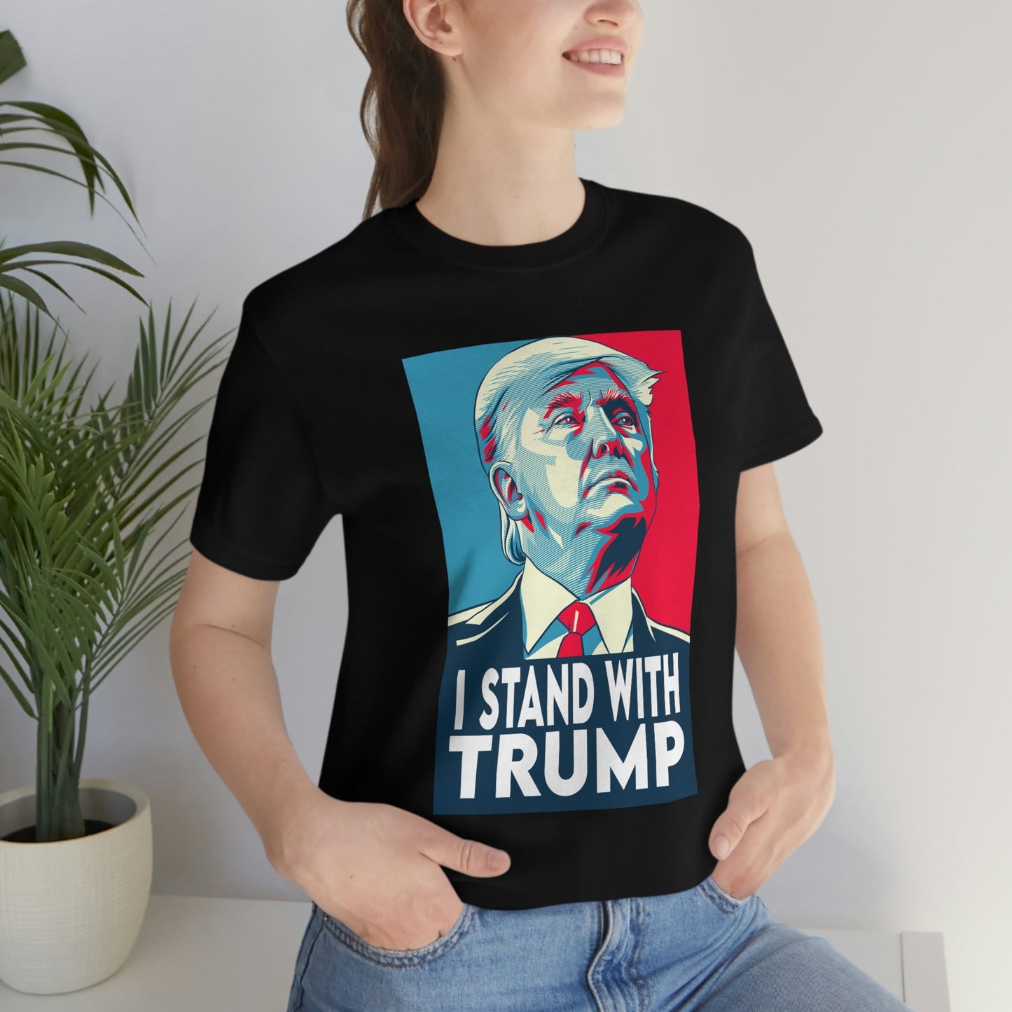 I Stand With Trump Shirt Unisex Bella Canvas Pro Trump Shirt Trump Arrested Trump Arraignment Trump Mugshot MAGA Trump 2024 Let's Go Brandon