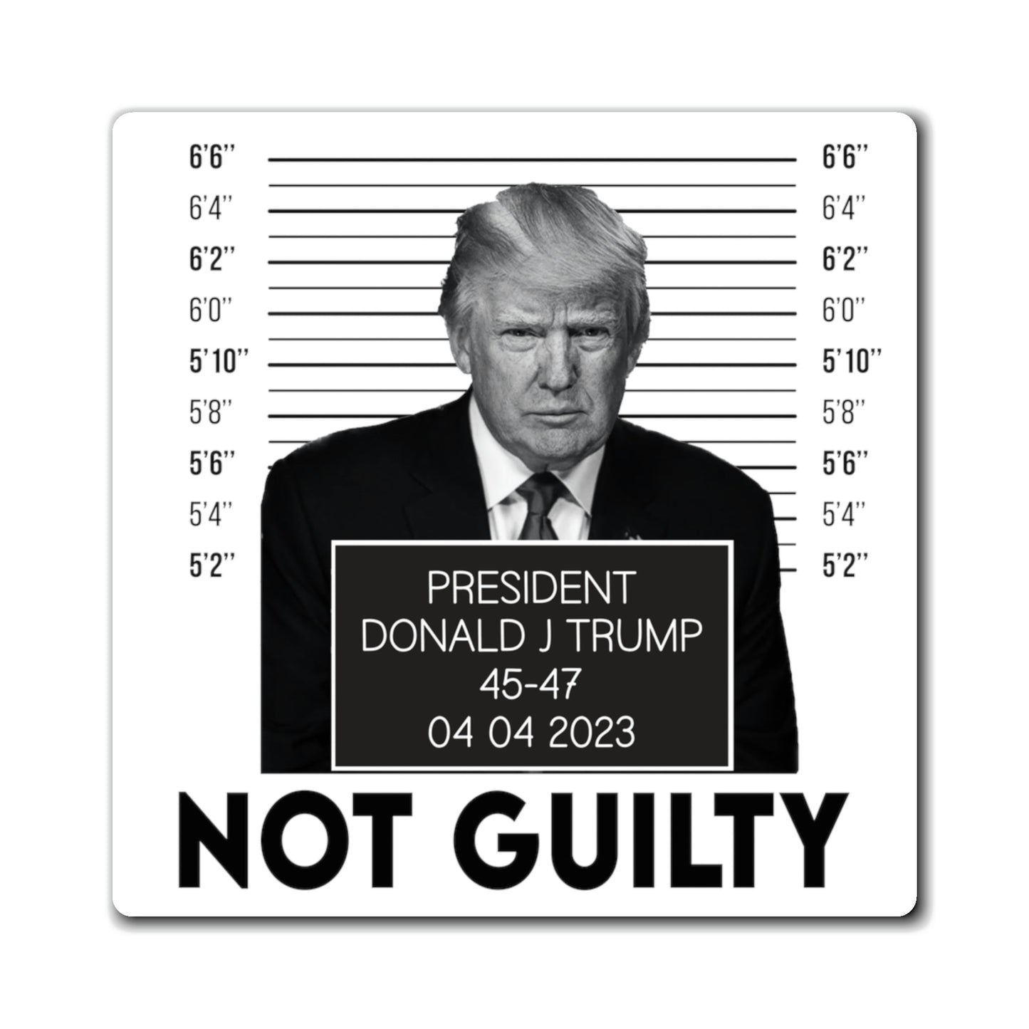 Gift Trump Mugshot Not Guilty Magnet Pro Trump Magnet Trump Arraignment Trump Mugshot MAGA Trump 2024 Magnet Republican Gift Brandon Trump