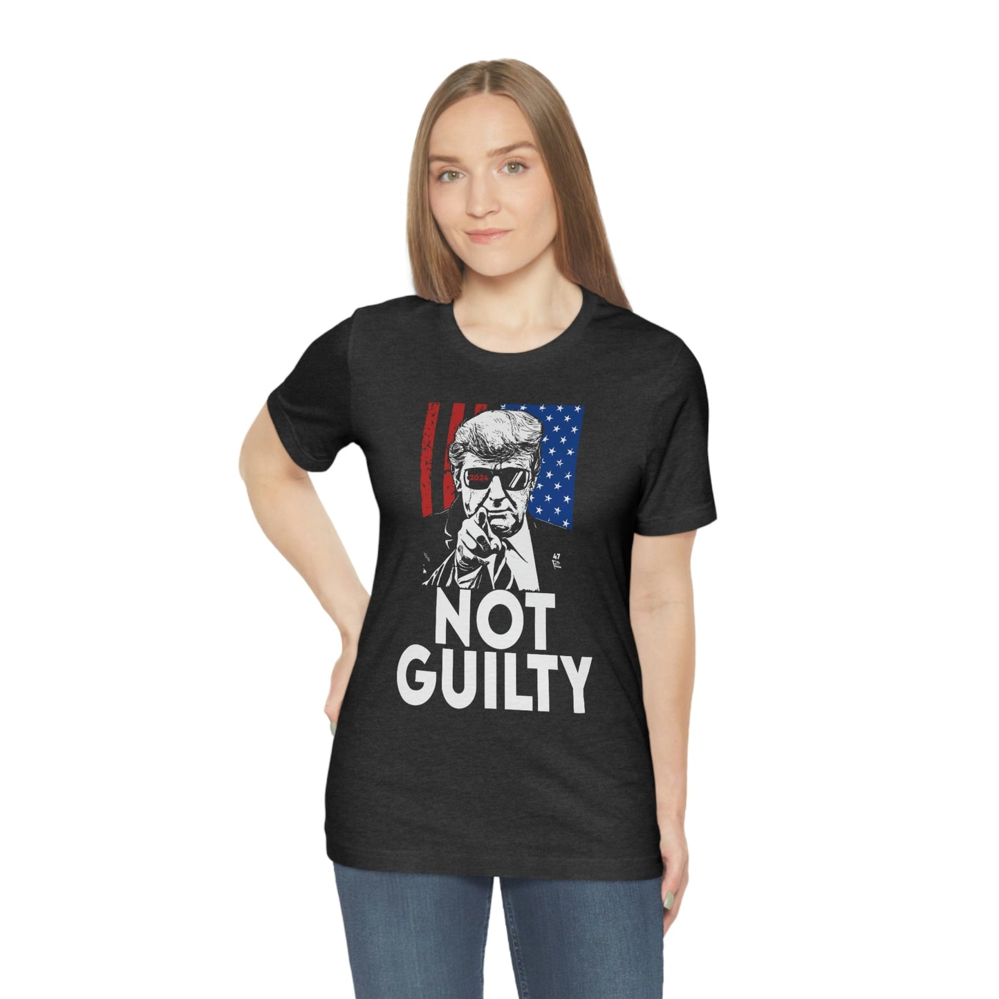 Stand With Trump Not Guilty Shirt Unisex Bella Canvas Pro Trump Shirt Trump Arrested Trump Arraignment Trump Mugshot MAGA Trump 2024 FJB