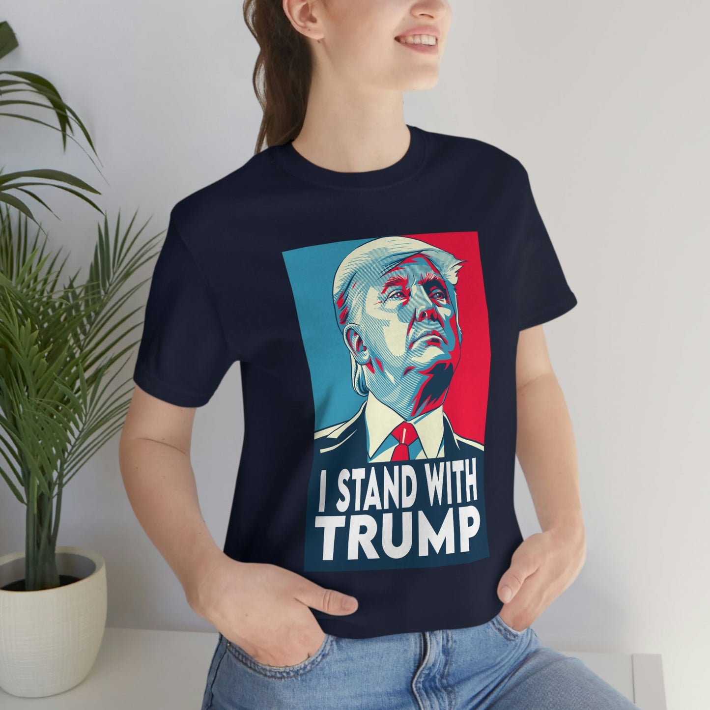 I Stand With Trump Shirt Unisex Bella Canvas Pro Trump Shirt Trump Arrested Trump Arraignment Trump Mugshot MAGA Trump 2024 Let's Go Brandon