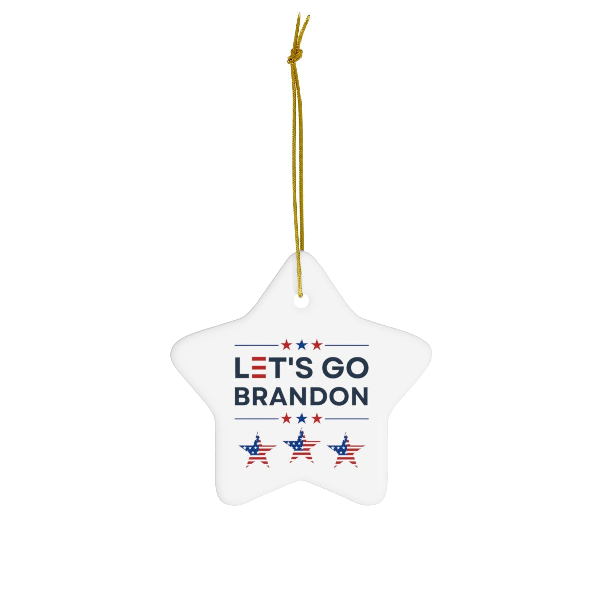 Let's Go Brandon Christmas Ornament USA Let's Go Brandon Trump Christmas Ornament 2024 Brandon Trump Ceramic Ornament Republican Gift