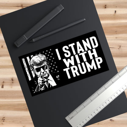 I Stand With Trump Bumper Sticker Pro Trump Bumper Vinyl Waterproof Car Bumper Sticker Trump Not Guilty Trump 2024 Maga Trump Bumper