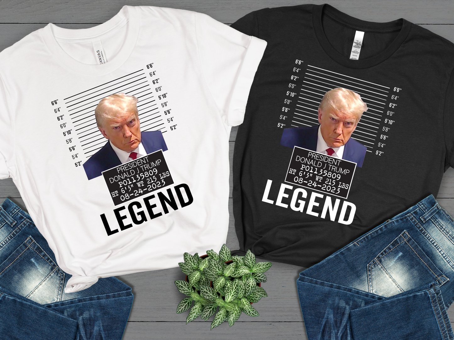 The Georgia Trump Mugshot Shirt Bella Canvas 3001 Unisex T-Shirt Trump Mugshot Trump Georgia Trump Legend